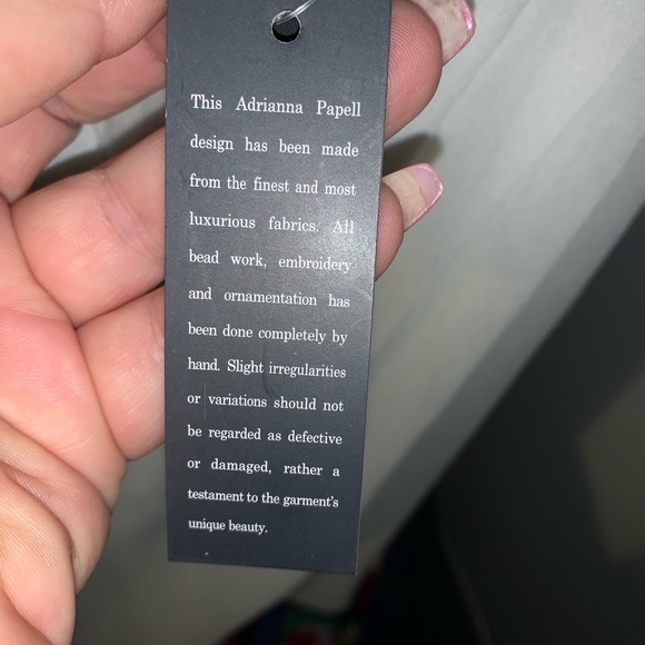 Adrianna Papell One shoulder, beaded White Dress 2 - Picture 6 of 6